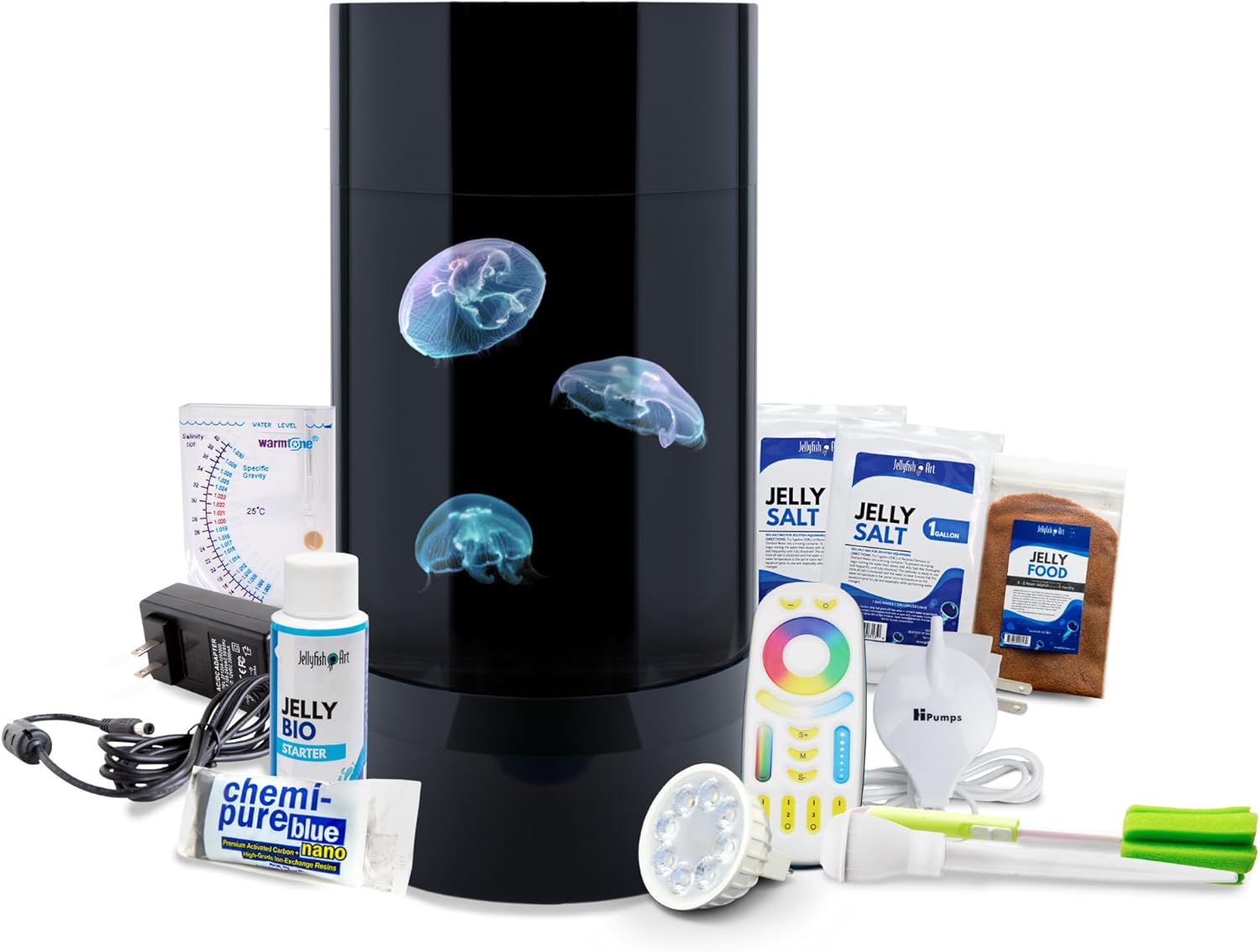 Jellyfish Art Jelly Cylinder Nano Generation 2 (kit solo acuario) – Acuario principiante para medusas vivas