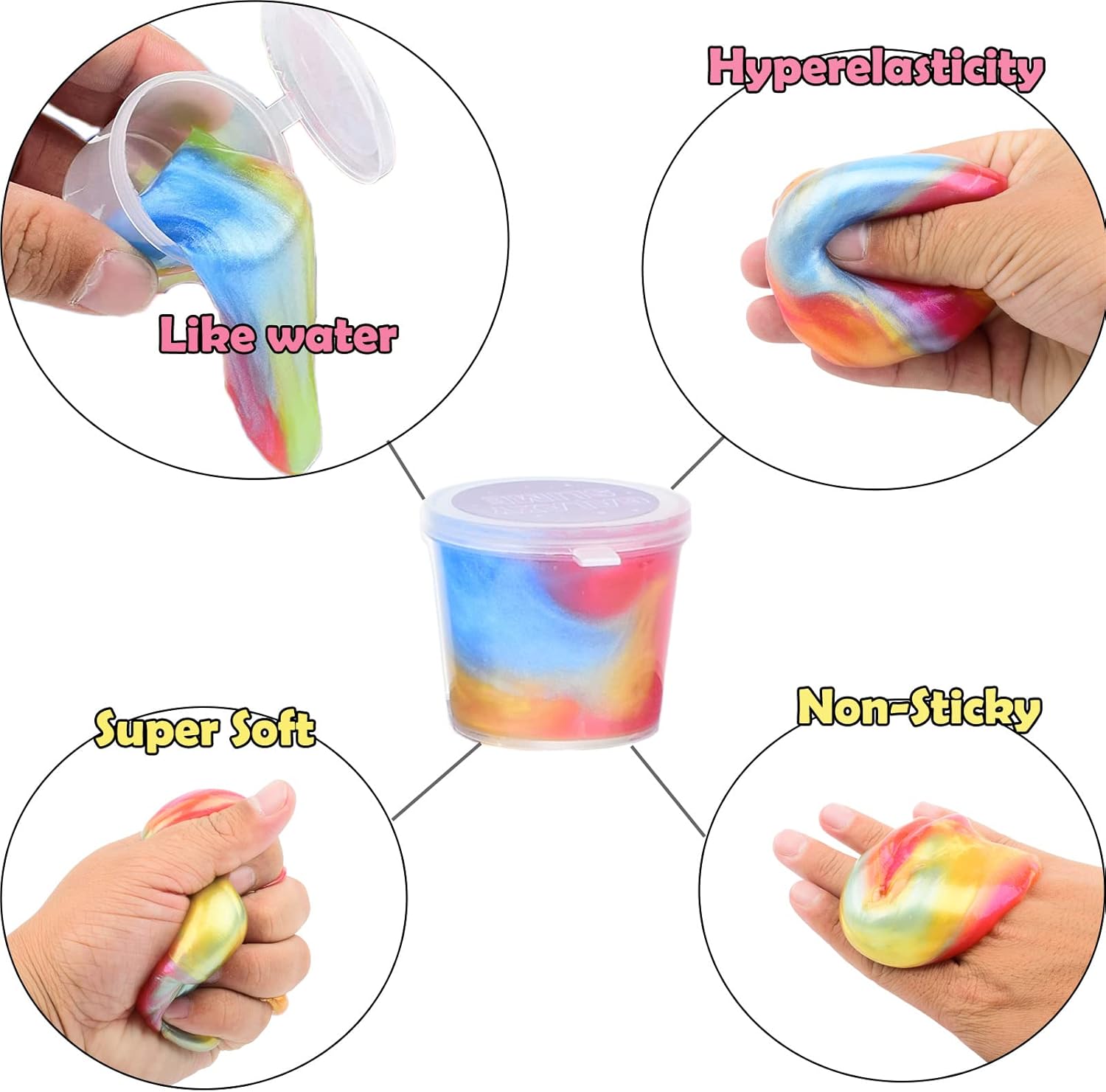D’ALBA Kit de slime de galaxia, paquete de 28 unidades a granel, recuerdo de fiesta para niños, antiadherente, alivio del estrés, juguete de masilla