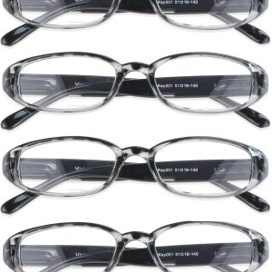 VisionGlobal 4 pares5 pares de anteojos de lectura con bisagra de resorte, lentes de bloqueo de luz azul para mujereshombres VisionGlobal 4 pares5 pares de anteojos de lectura con bisagra de resorte, lentes de bloqueo de luz azul para mujereshombres