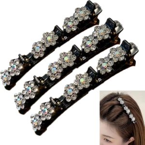 3 piezas de banda de doble capa, diadema trenzada, horquilla de cocodrilo, pinzas para el cabello, flequillo mágico, horquilla para el cabello, 3 piezas de banda de doble capa, diadema trenzada, horquilla de cocodrilo, pinzas para el cabello, flequillo mágico, horquilla para el cabello,