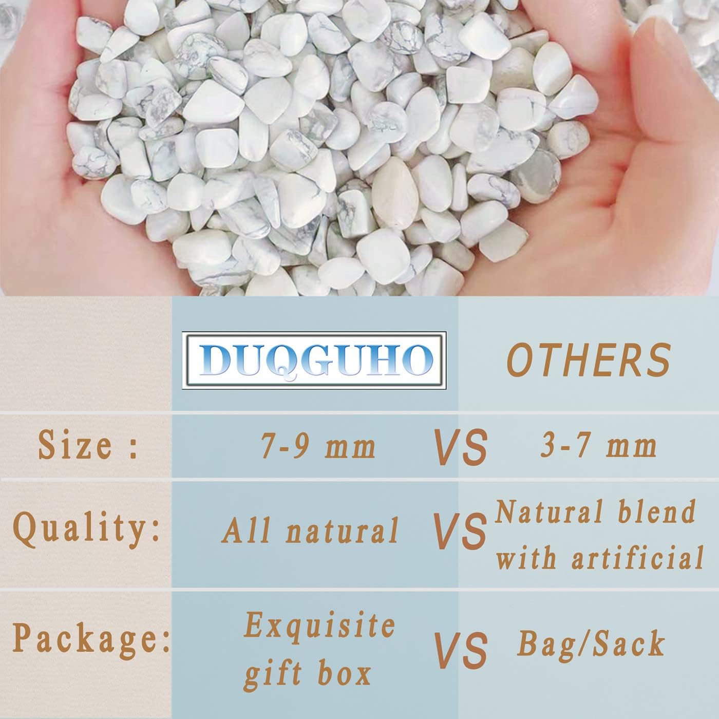 DUQGUHO Grava blanca turquesa – Rocas decorativas para acuario, grava de fluorita natural, cristales de fluorita a granel, grava para pecera, grava,