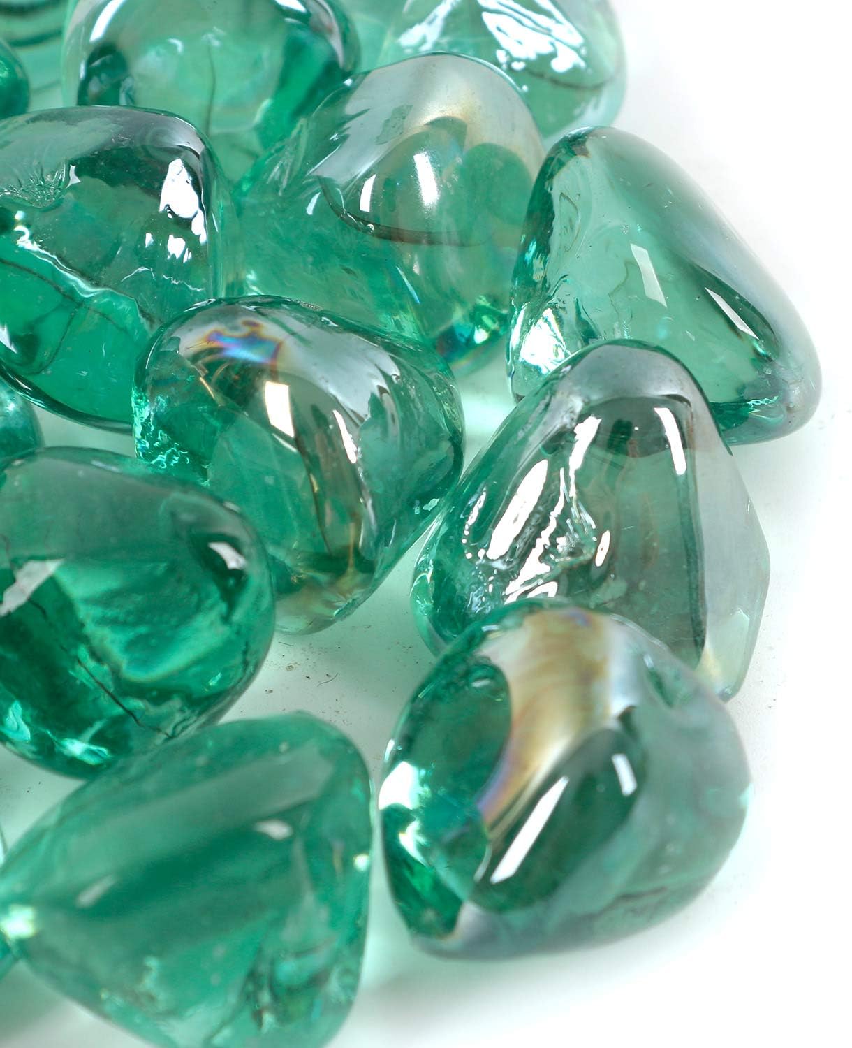 Grava reflectante de vidrio de fuego, gemas de fuego, gotas de fuego, piedras de vidrio de fuego, piedras para pecera, acuario, decoración de jardín
