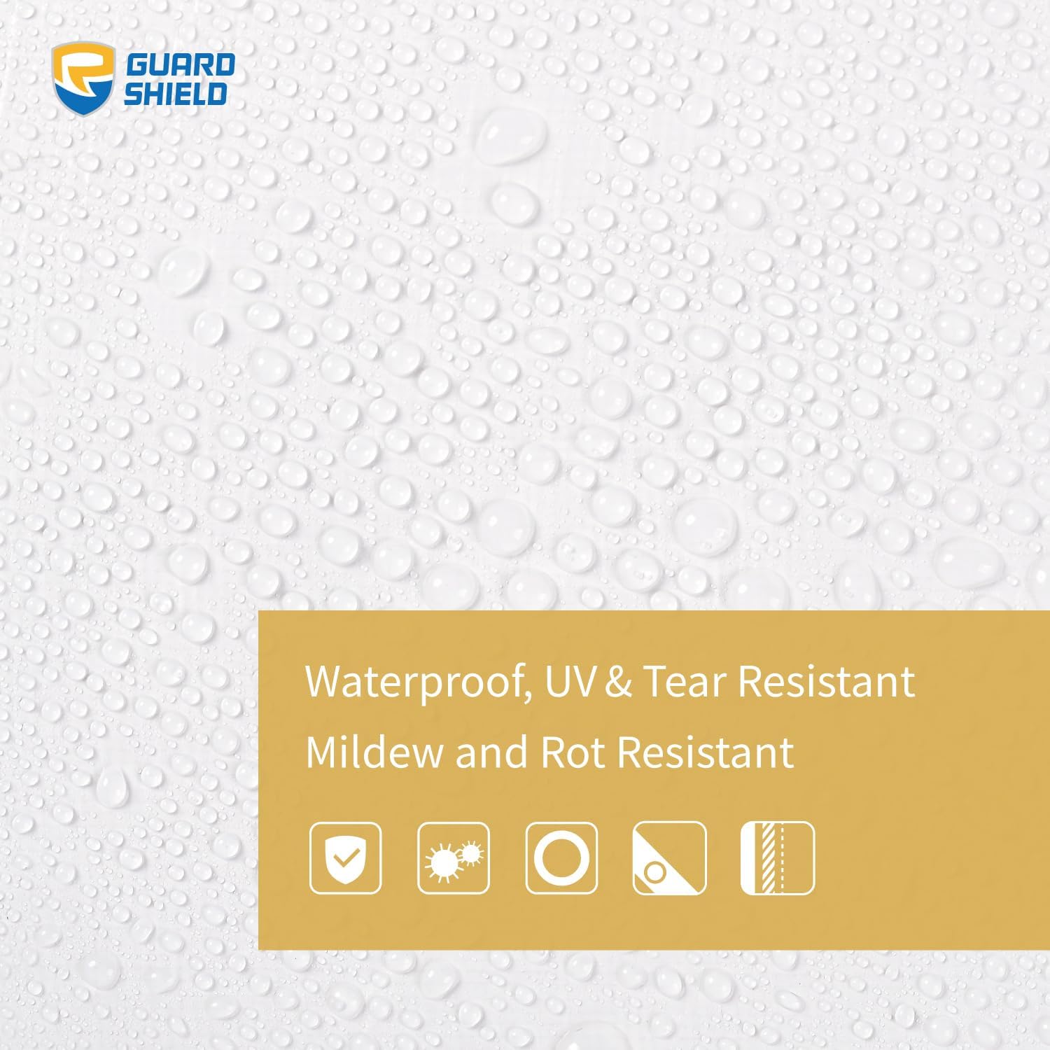 GUARD SHIELD Tarps Heavy Duty Plus+ impermeable de 20 x 20 pies, cubierta de lona de polietileno grueso multiusos de 12 mil