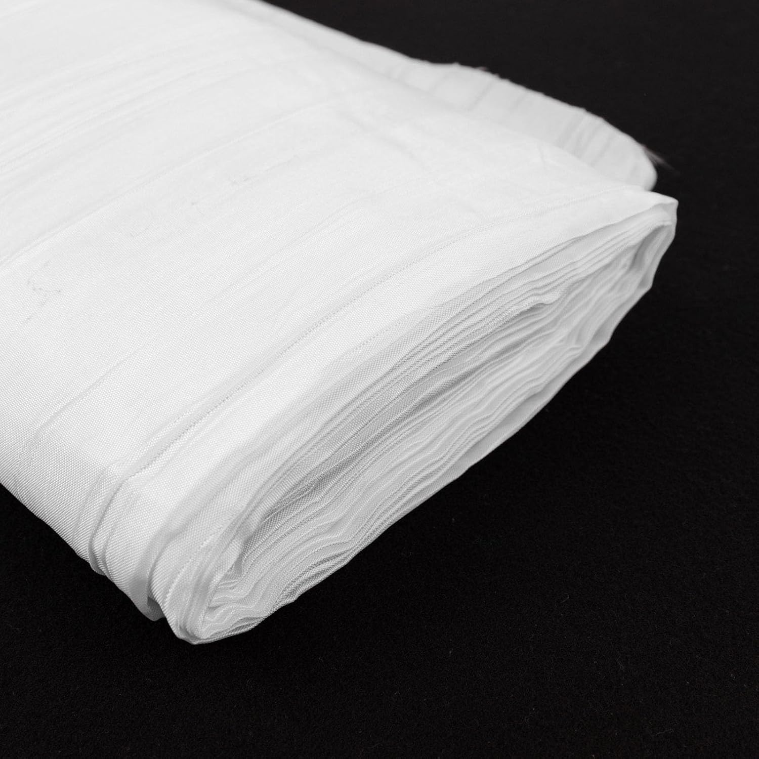 Efavormart – Perno de tela de tafetán arrugado de acordeón blanco de 54 x 10 yardas para decoración de bodas, fiestas de cumpleaños, bailes, eventos