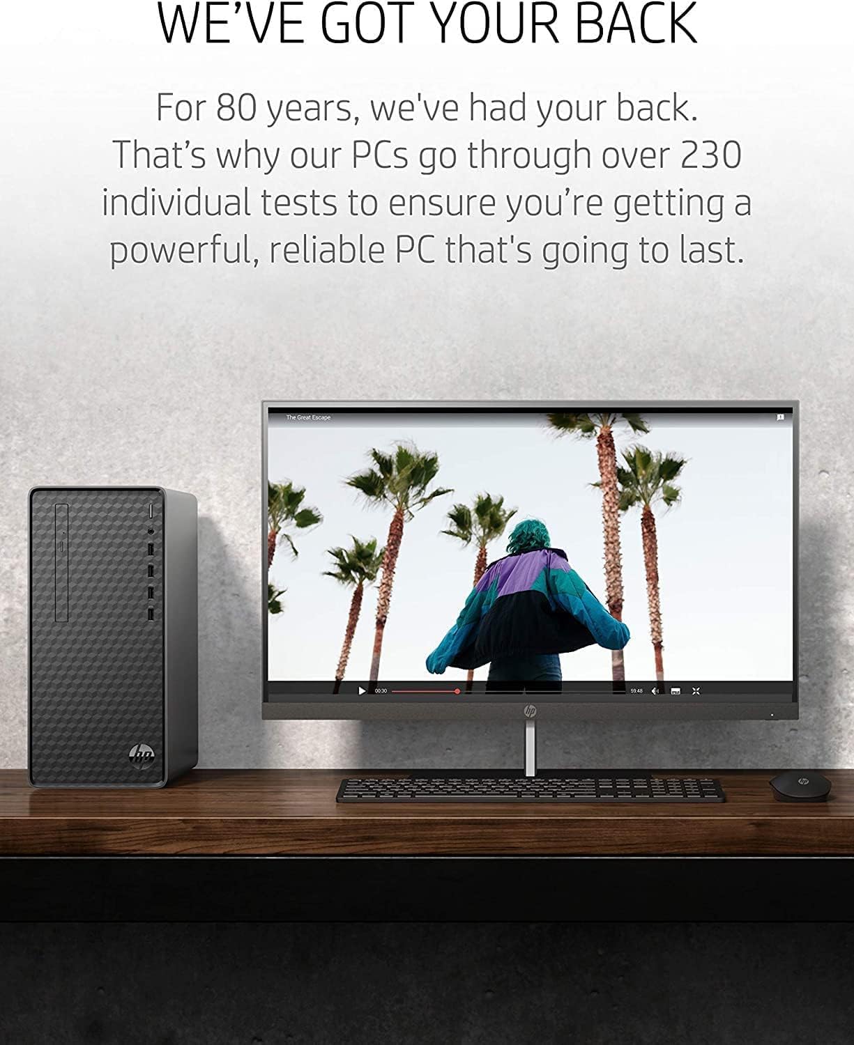 HP 2023 computadora de escritorio, procesador AMD Ryzen 5 5600G (6 núcleos), 12 GB de RAM, SSD de 512 GB, gráficos AMD Radeon, 8 puertos USB tipo A,
