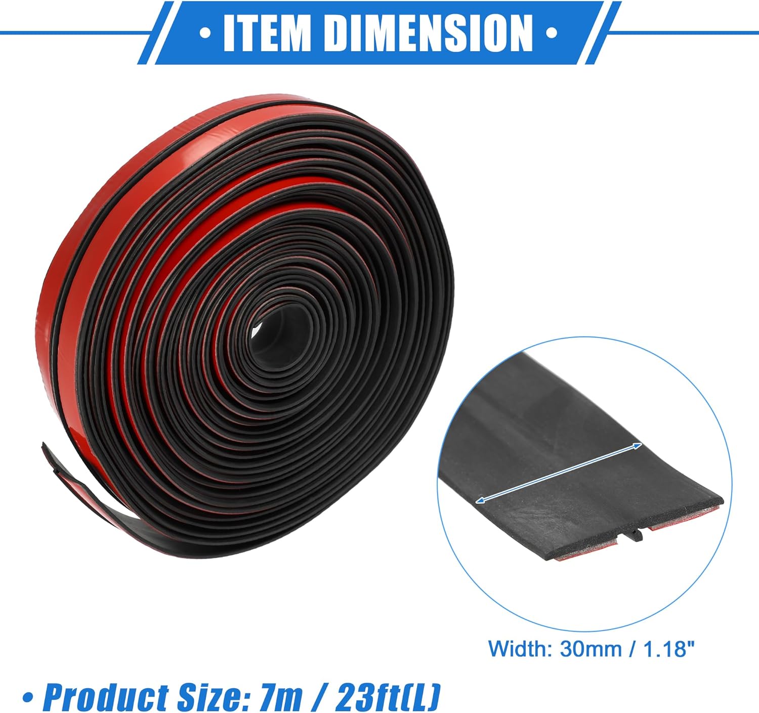 VekAuto Sello de tira de clima para parabrisas de automóvil, 1.181 in x 23.0 ft, tira universal para automóvil, camión, en forma de T, a prueba de