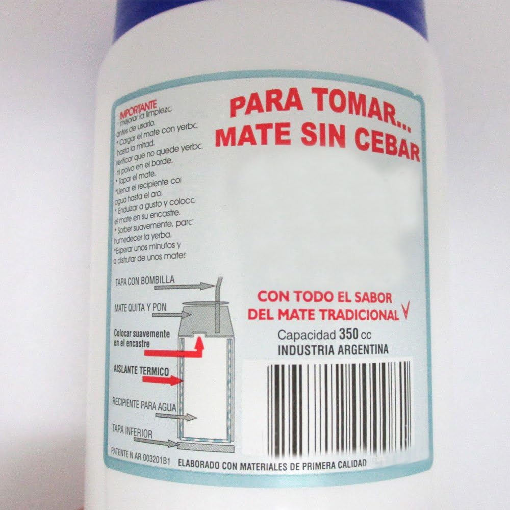 Matelisto Mate Botella de Bebida Taza de Pajita Bombilla Kit Termo Agua Caliente Portátil
