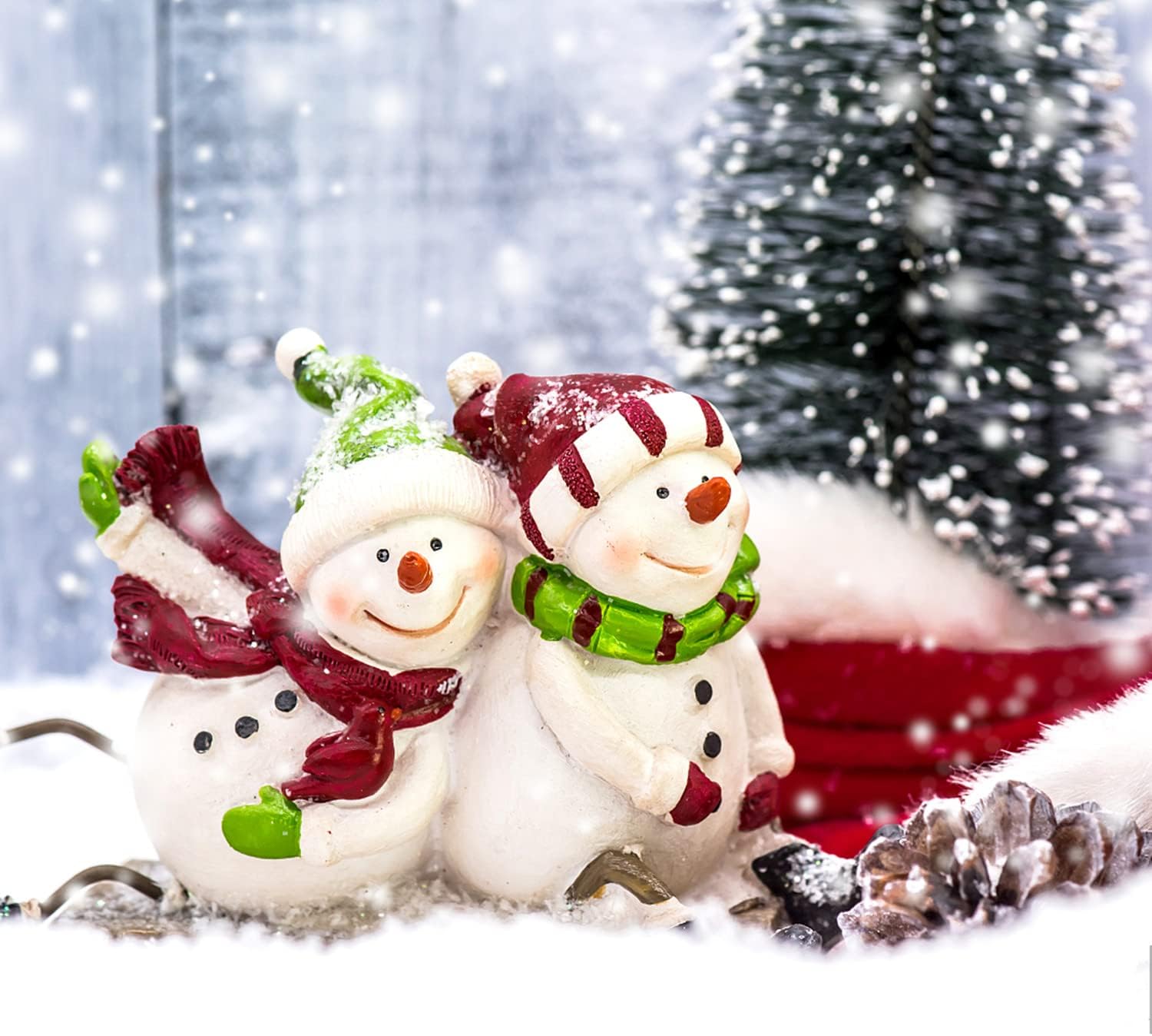 Paquete de 2 mantas de nieve de Navidad de 3 x 8 pies, manta de nieve falsa, decoración de alfombra de nieve artificial esponjosa, manta de nieve