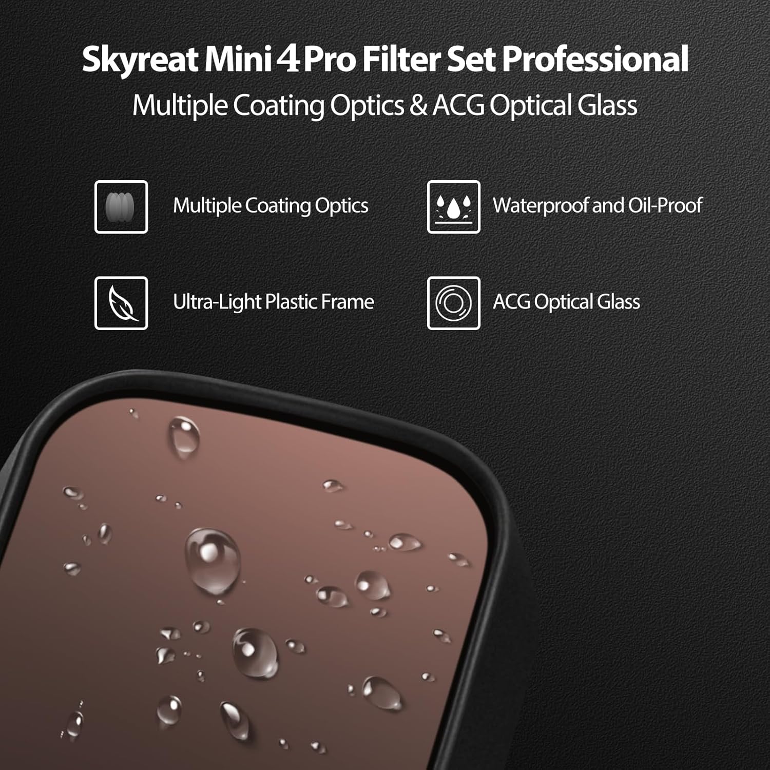 Filtro ND Mini 4 Pro, filtro polarizador multicapa, juego de filtros de lente de cámara para DJI Mini 4 Pro Dron, accesorios de 6 unidades