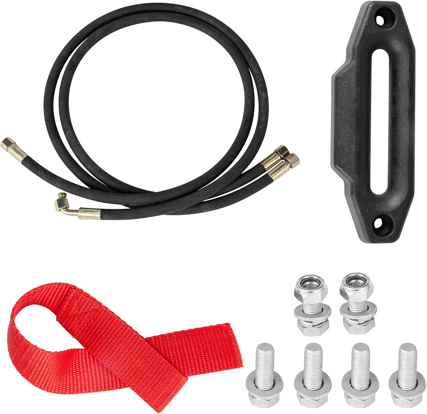 VEVOR Cabrestante hidráulico industrial de 20,000 libras, cabrestante de anclaje hidráulico con cable de acero fuerte de 78.7 ft, kit de adaptador