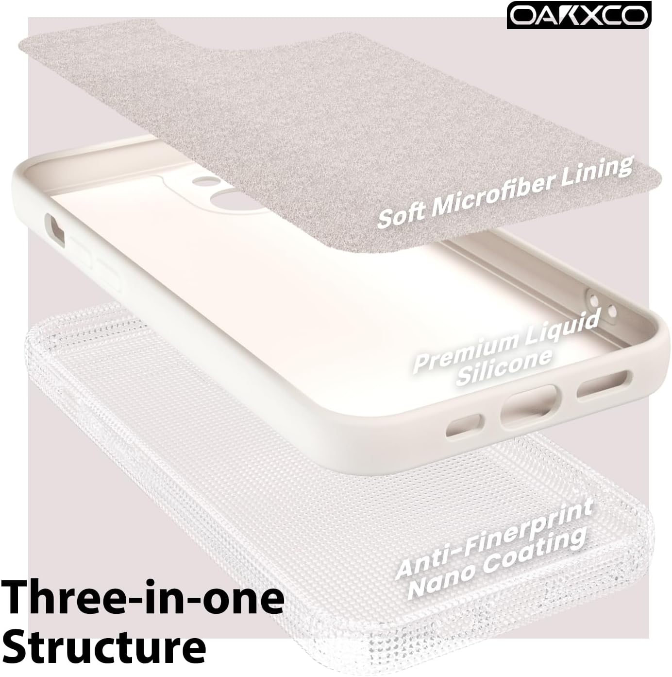 oakxco Funda para iPhone 13 de silicona líquida, bonita funda delgada y delgada de goma suave de TPU para mujeres y niñas, diseño estético,