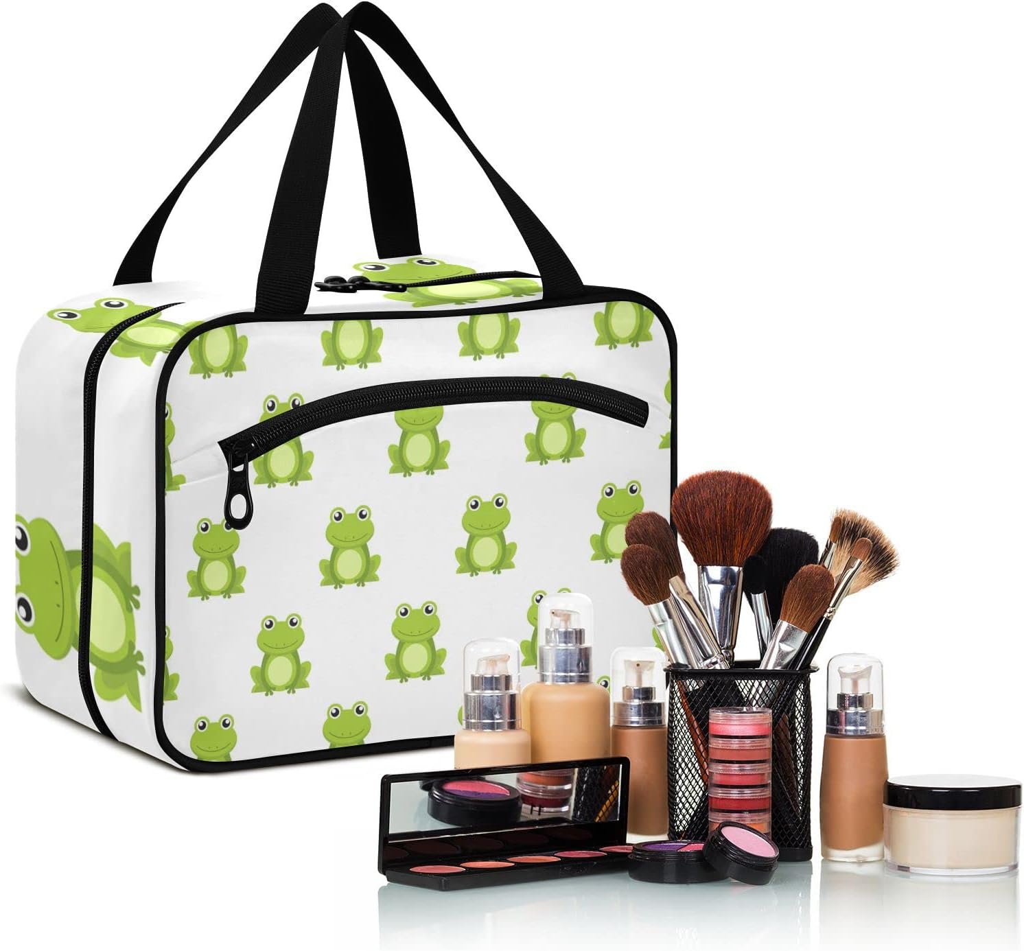 Neceser para mujer, organizador de maquillaje de viaje con gancho para colgar, bolsas de cosméticos para mujeres y hombres, bolsa de viaje para