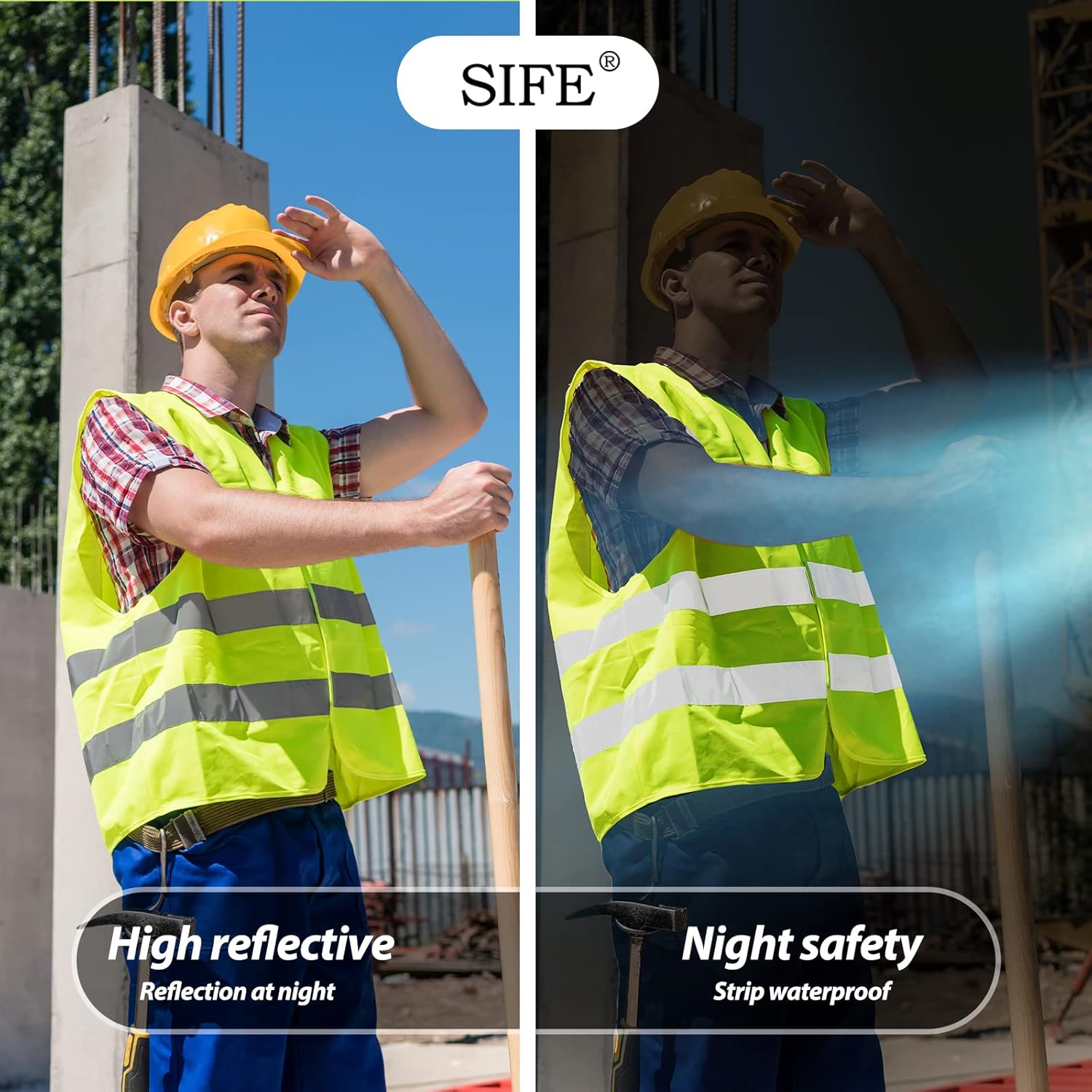 SIFE Mantente seguro y visible con nuestros chalecos de seguridad reflectantes, diseño unisex