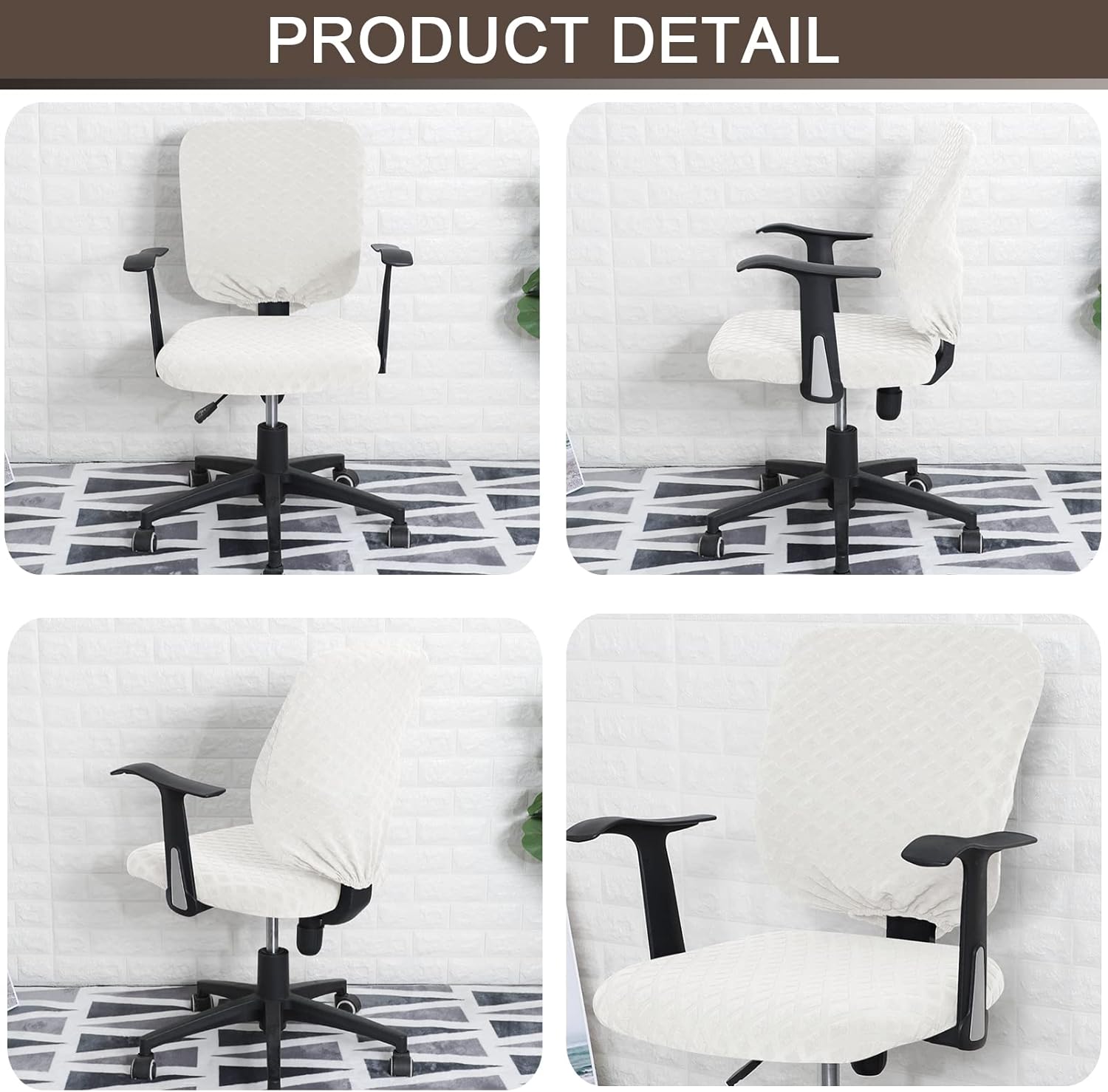 Celevingne Funda para silla de oficina, fundas universales giratorias para silla de computadora, protector elástico extraíble para silla de