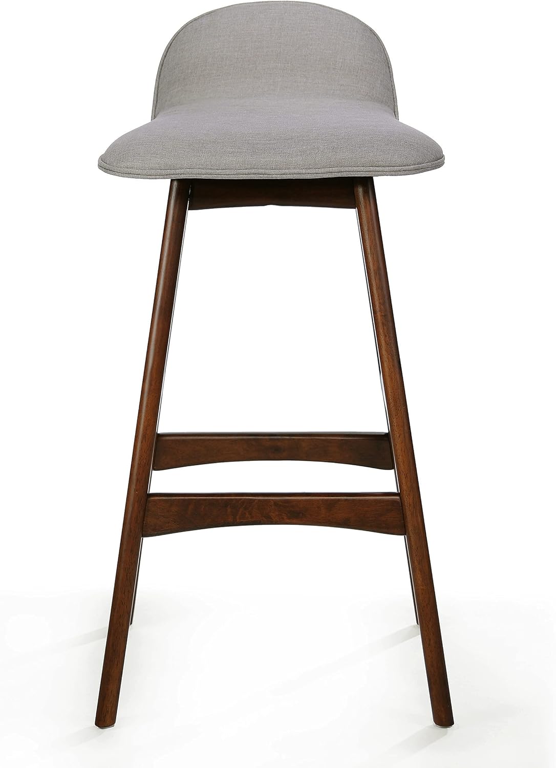 Christopher Knight Home Taburetes de bar de tela Anatoli, juego de 2 piezas, gris claro