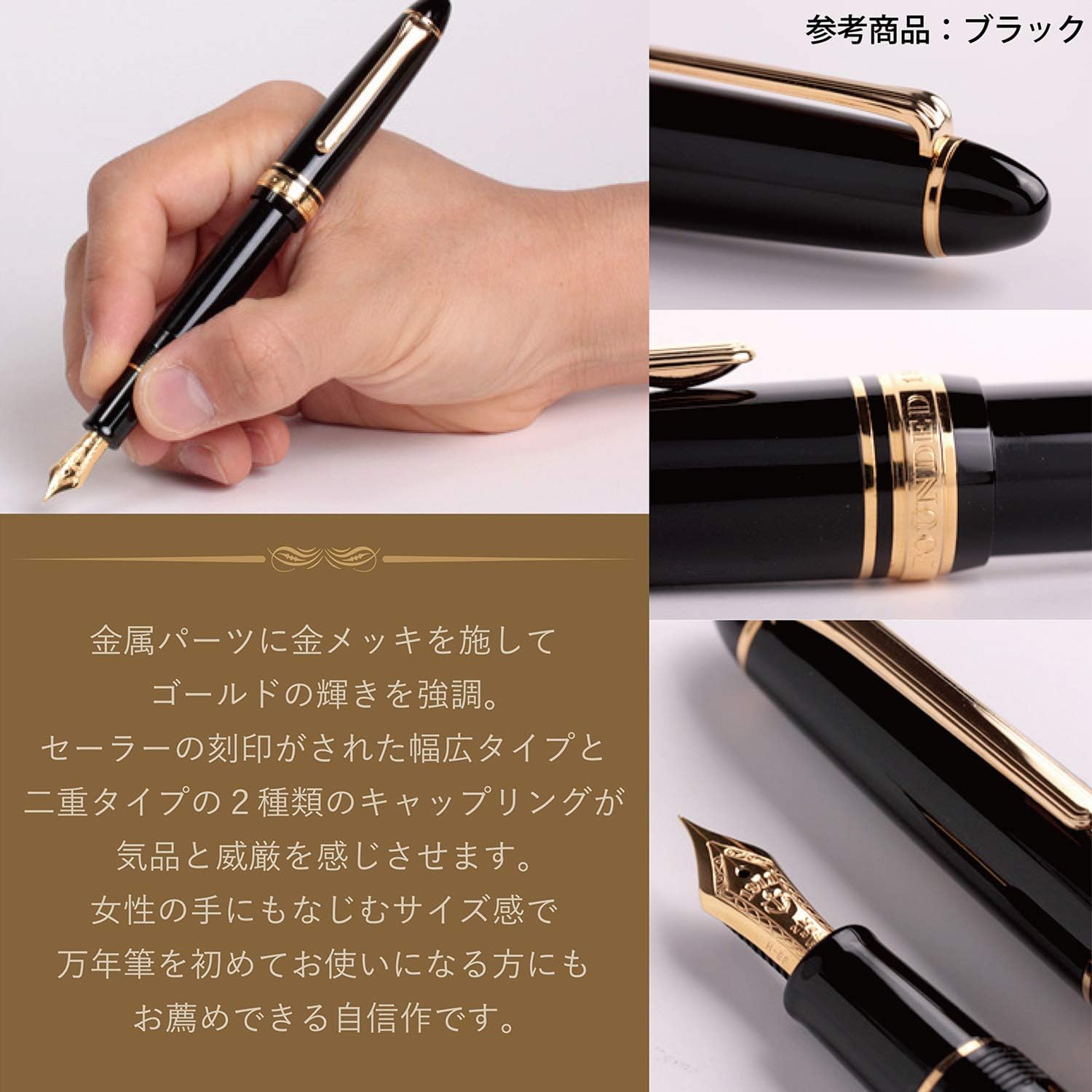 Sailor 11-1521-320 Pro Fit Standard 21 Pluma estilográfica, negro, punta media
