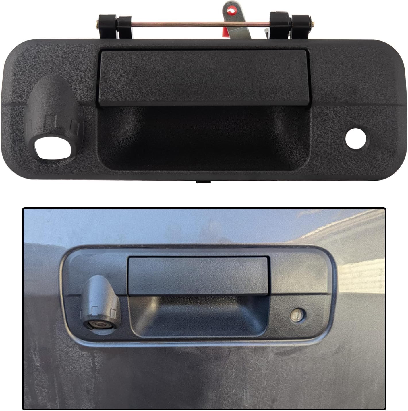 Manija de puerta trasera con orificio trasero para cámara elevadora  para Toyota Tundra 2007-2013  Reemplaza# 69090-0C051, 690900C051, 81214