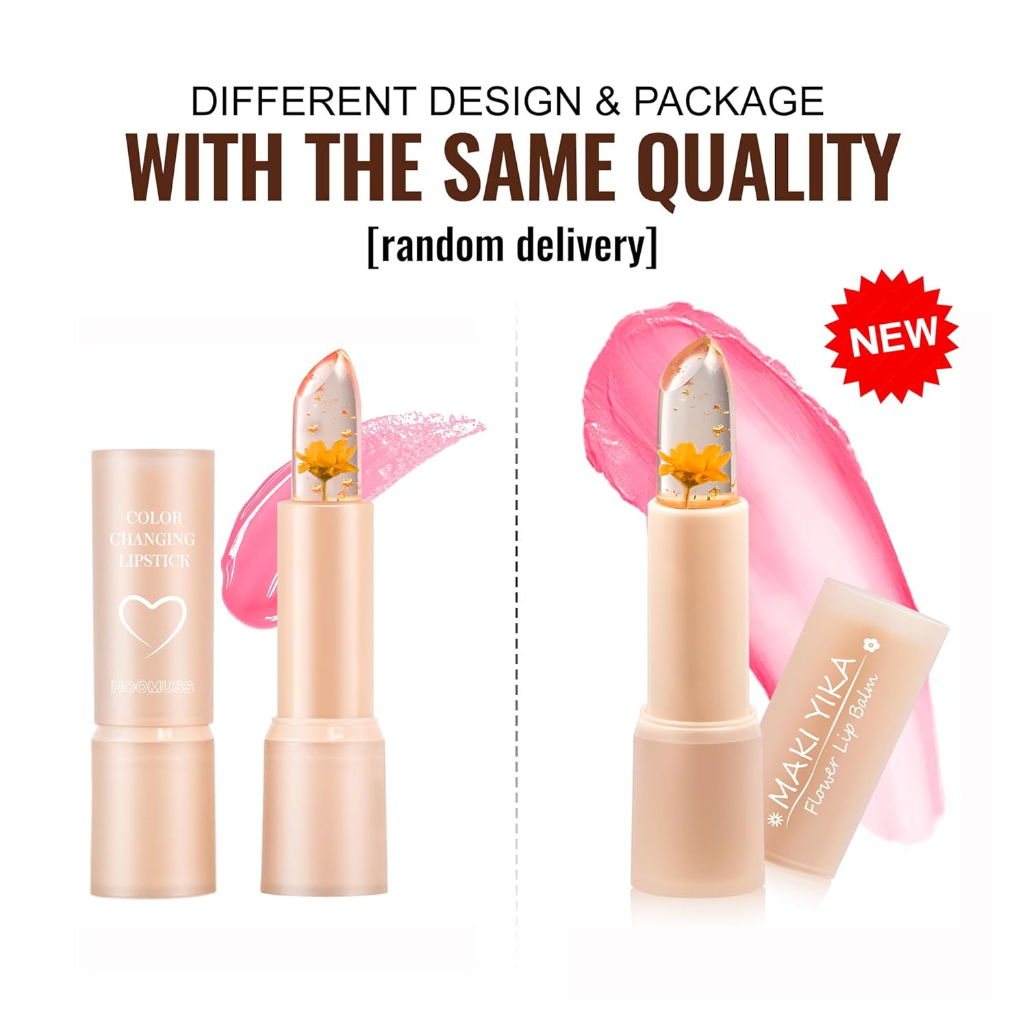 Bálsamo labial de flores, lápiz labial que cambia de color para una sombra rosa perfecta, bálsamo labial de pH único para tus labios, bálsamo de