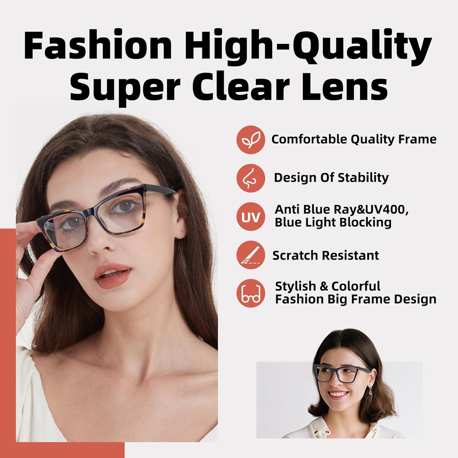 Paquete de 3 lentes de lectura con bloqueo de luz azul para mujer, estilo Oprah, lentes de lectura de bisagra de resorte de gran tamaño