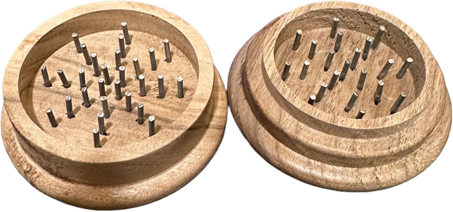 Molinillo de hierbas de especias de madera multicolor de 2.5 pulgadas
