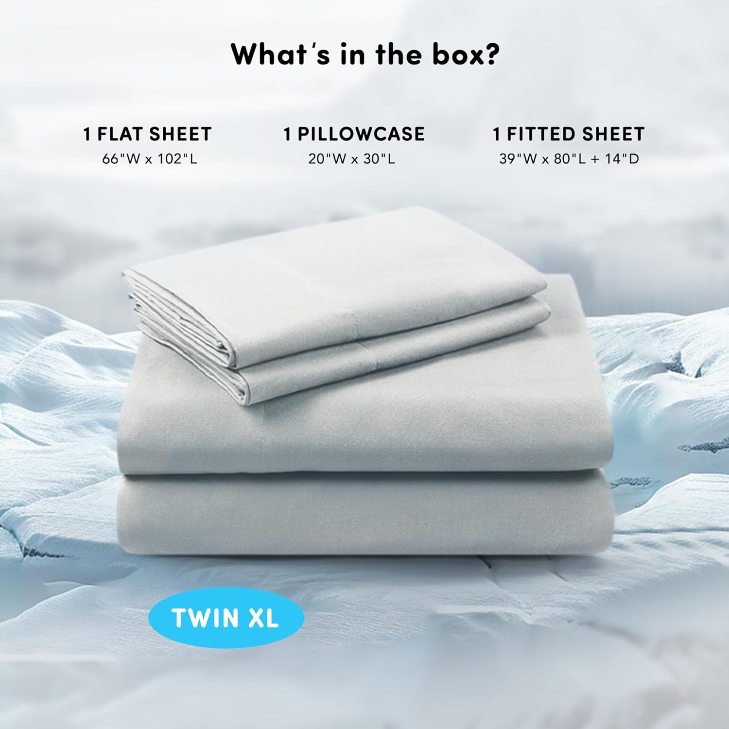 Comfort Spaces Coolmax – Juego de sábanas suaves que absorben la humedad, suaves y resistentes a la decoloración, bolsillo profundo elástico que se