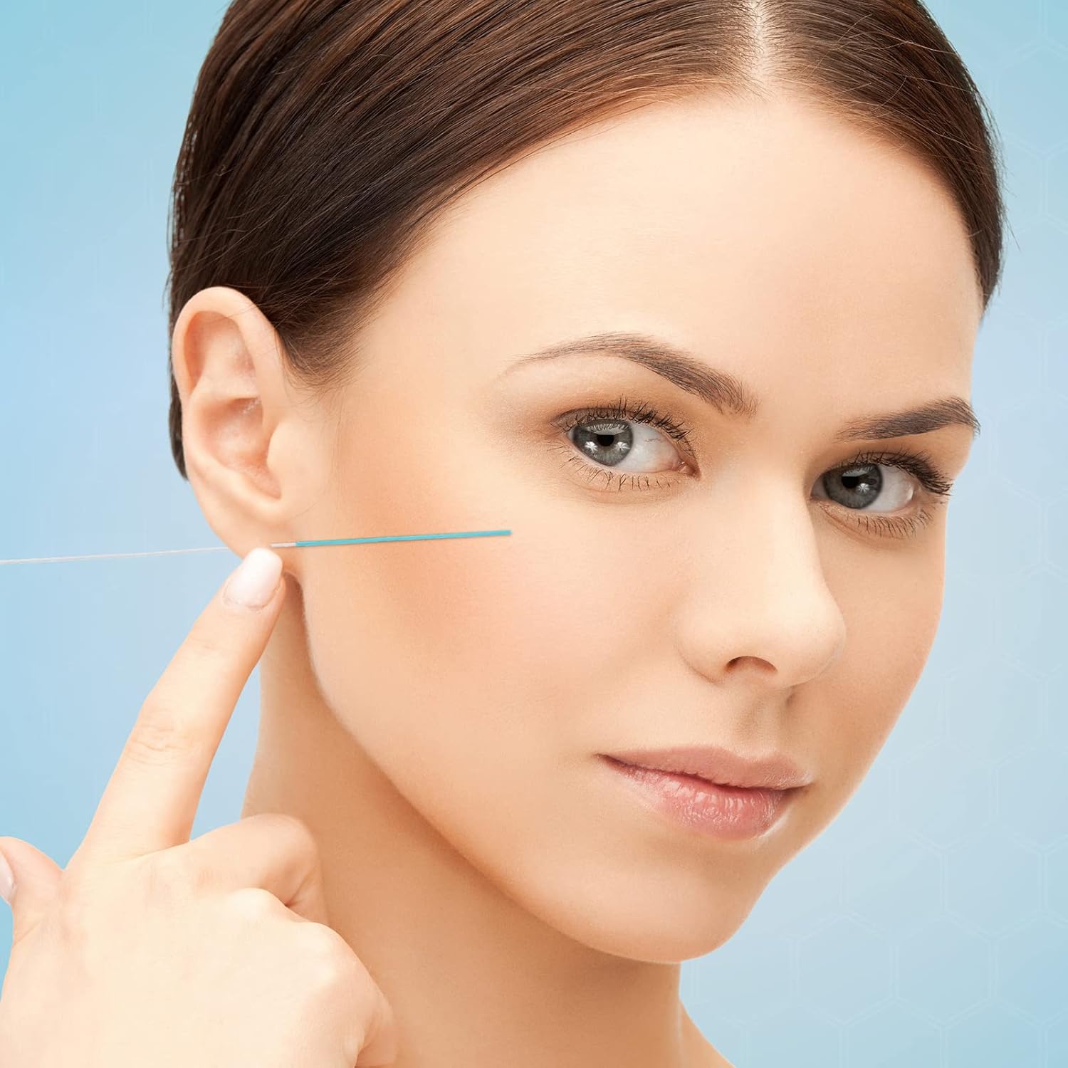 360 piezas de aretes de hilo dental para los orificios de las orejas, limpiador de agujeros, desechable, para el cuidado posterior, línea de