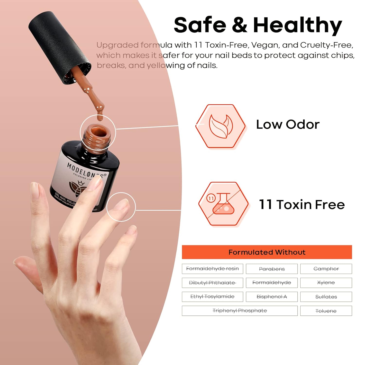 Modelones – Juego de esmaltes para uñas en gel para hacer arte en uñas kit otoñal e invernal de esmaltes en gel en color marrón nude, 12 unidades de
