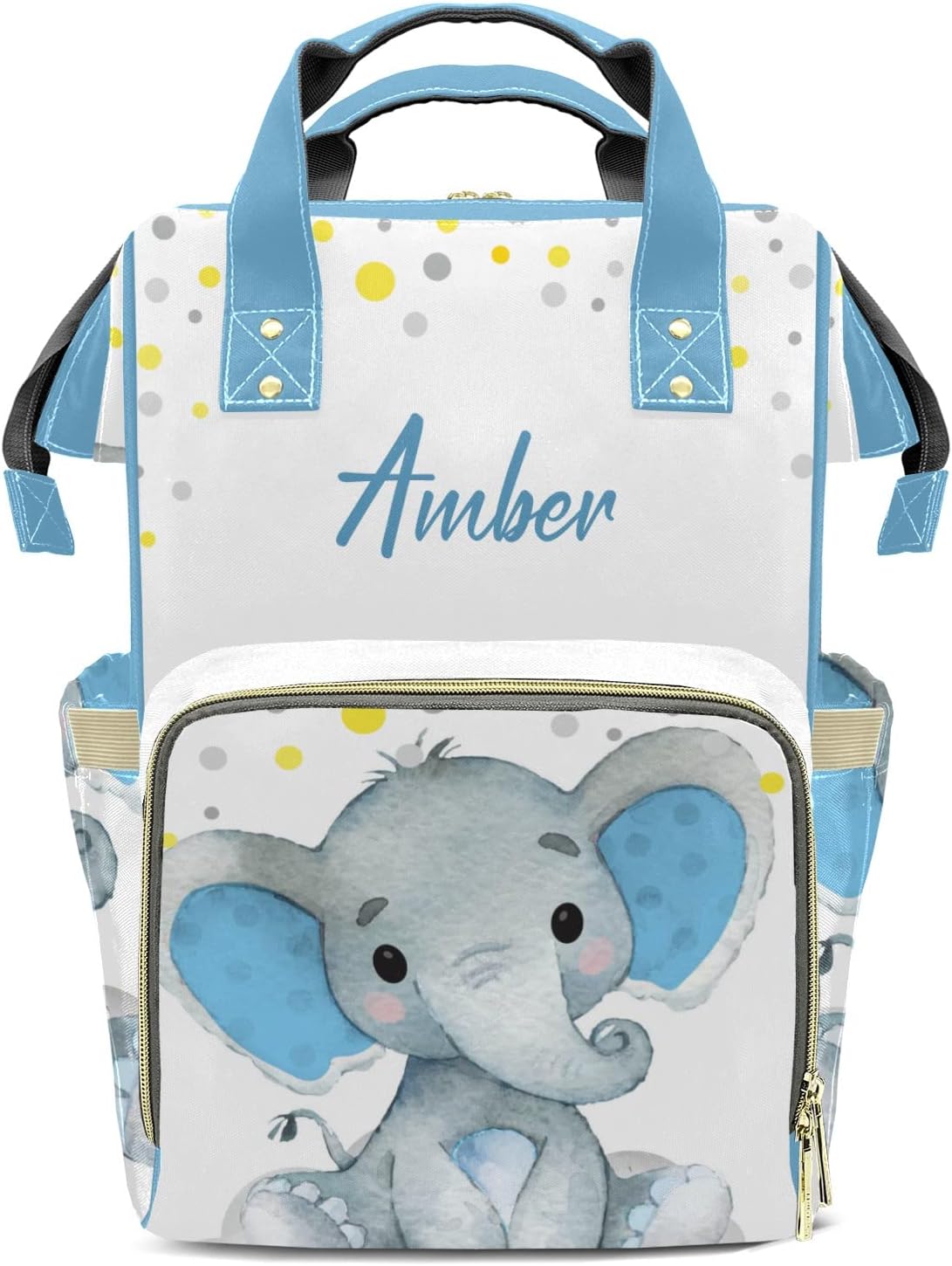 Bolsas de pañales con diseño de elefante y copo de nieve, mochila para mamás y niñas, personalizado 3, Mochilas Daypack