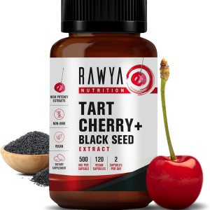 Nutrition, Extracto de cereza agria, mejorado con polvo de semilla negra, 120 cápsulas veganas, 500 mg por cápsula, antioxidante, ayuda a dormir, Nutrition, Extracto de cereza agria, mejorado con polvo de semilla negra, 120 cápsulas veganas, 500 mg por cápsula, antioxidante, ayuda a dormir,