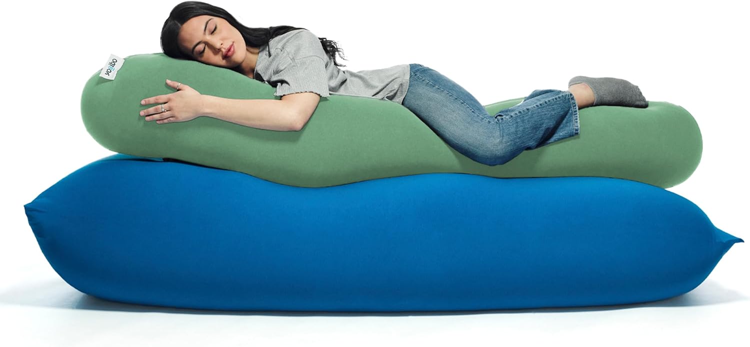 Yogibo Almohada larga de cuerpo completo para mujeres y hombres, adultos, para espalda, lumbar, soporte corporal, dormir de lado, maternidad,