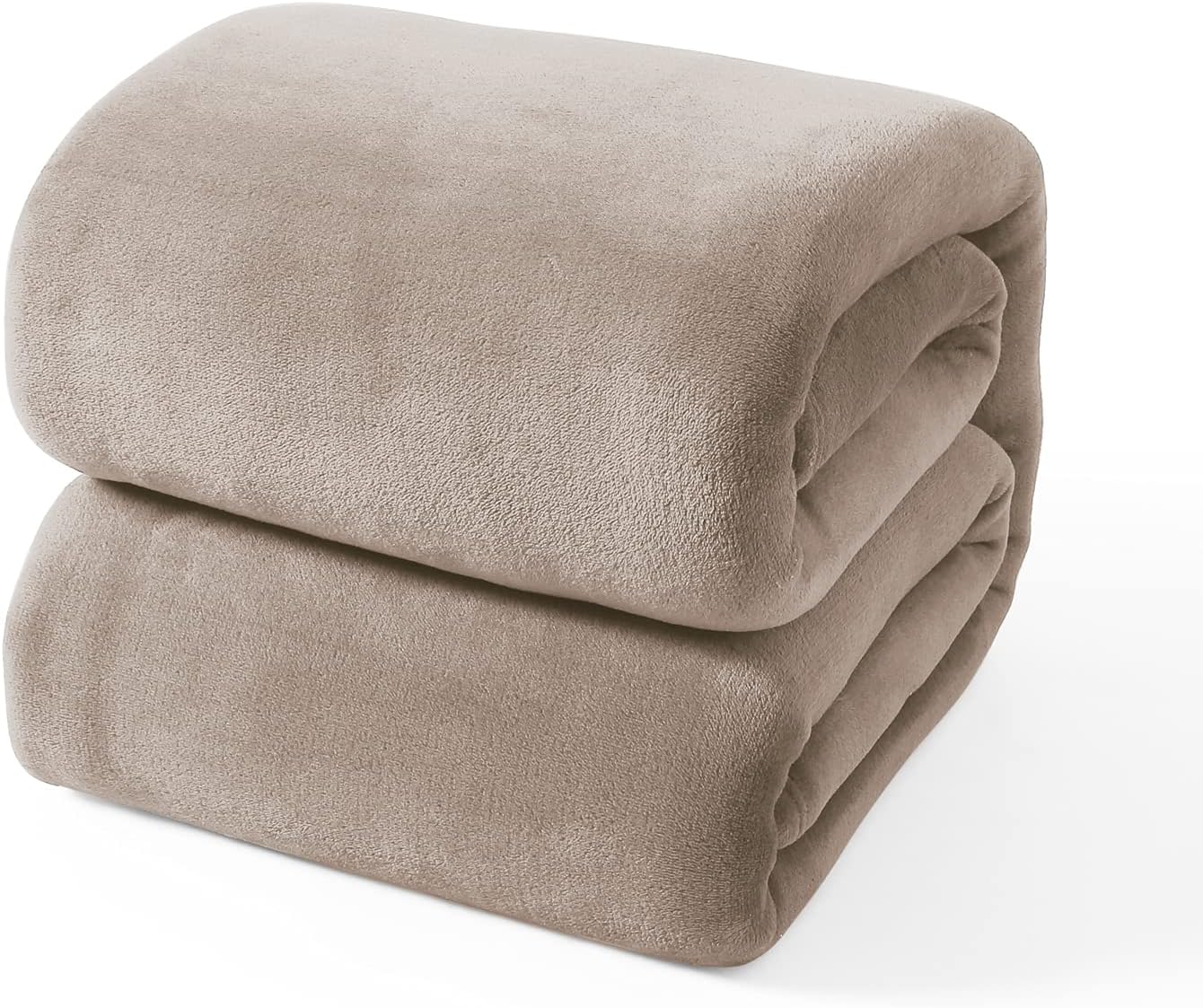 EXQ Home – Cobija de vellón, color beige, para cama o sofá, cobija de franela de microfibra mullida para adultos o niños