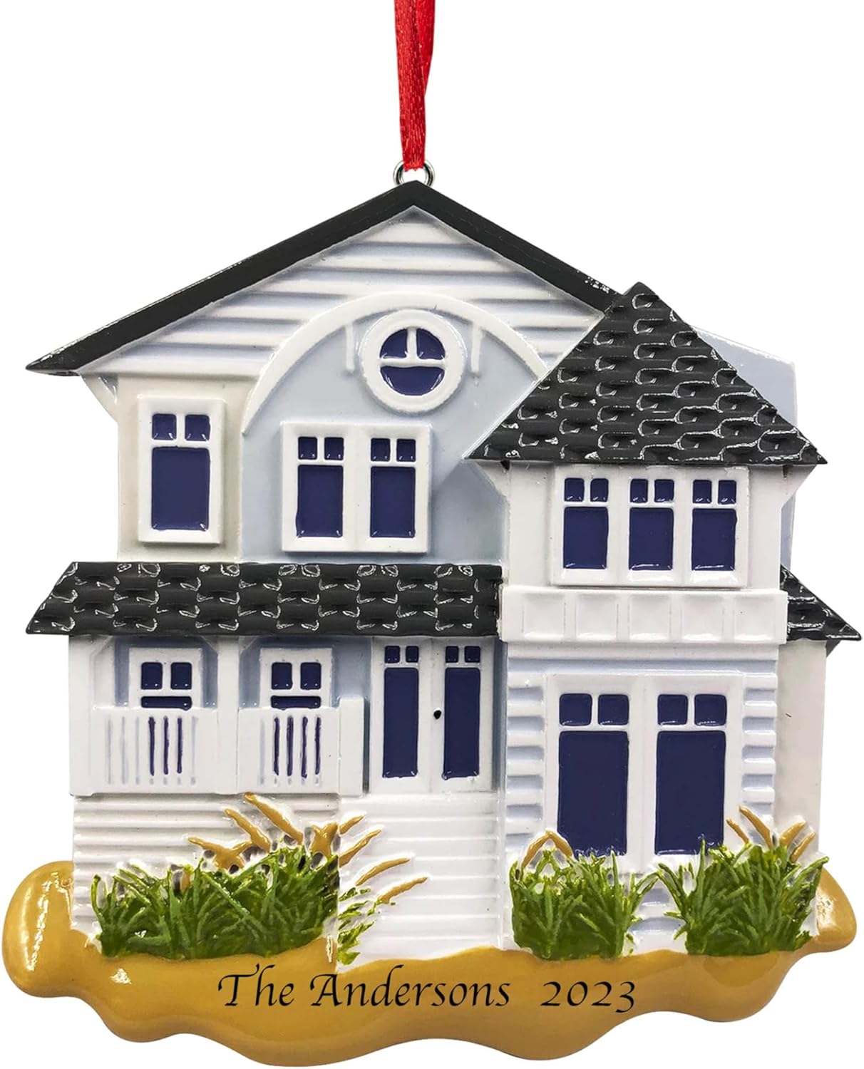 Adorno de Navidad personalizado para casa de playa 2023  Casa de vacaciones de verano con arena para árbol de Navidad  Nueva casa de playa con