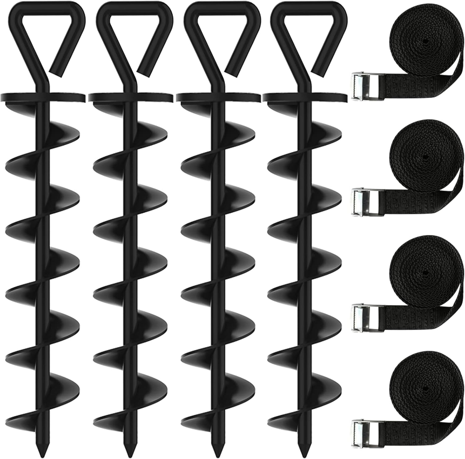 Eurmax Estacas de trampolín de Estados Unidos, piezas de trampolín resistentes, juego de anclaje de estacas de acero para trampolines, toldo,