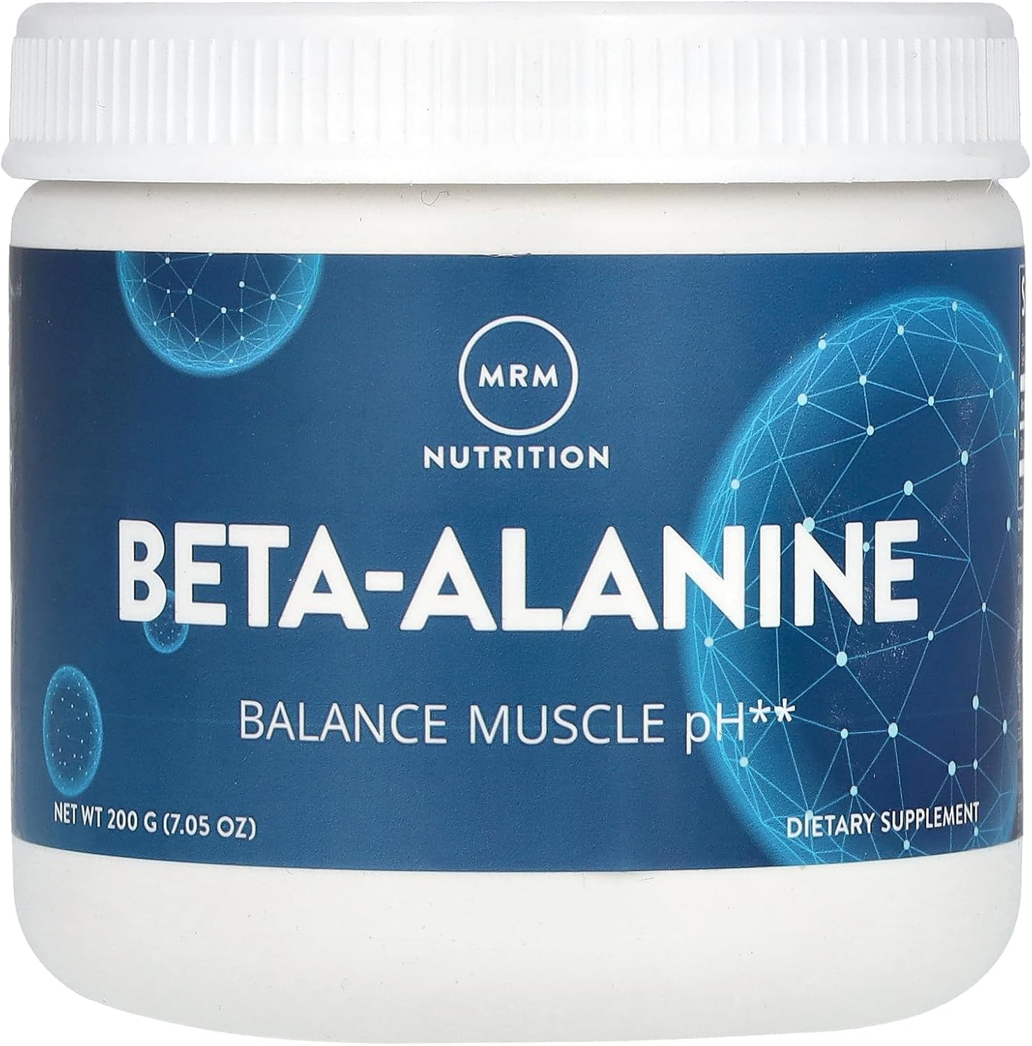 MRM Nutrición Beta-alanina  Equilibrar el pH muscular  Rendimiento + resistencia  Sin gluten + vegano  125 porciones