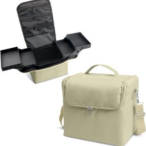 KZAOPZ Organizador grande de esmalte de uñas, 4 bandejas organizador de maquillaje, Beige, Estuche de tren para maquillaje KZAOPZ Organizador grande de esmalte de uñas, 4 bandejas organizador de maquillaje, Beige, Estuche de tren para maquillaje