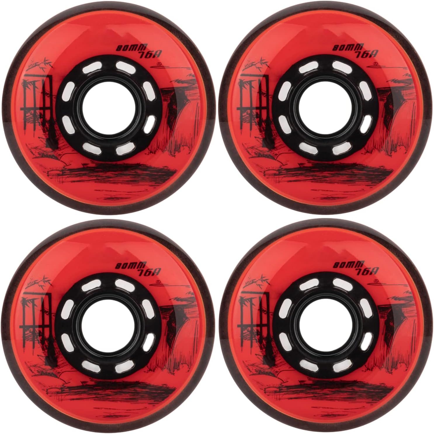 WHEEELCOME – Ruedas de hockey suaves 76A para interiores, ruedas de repuesto para patines de hockey en línea, paquete de 4 unidades, elige el color