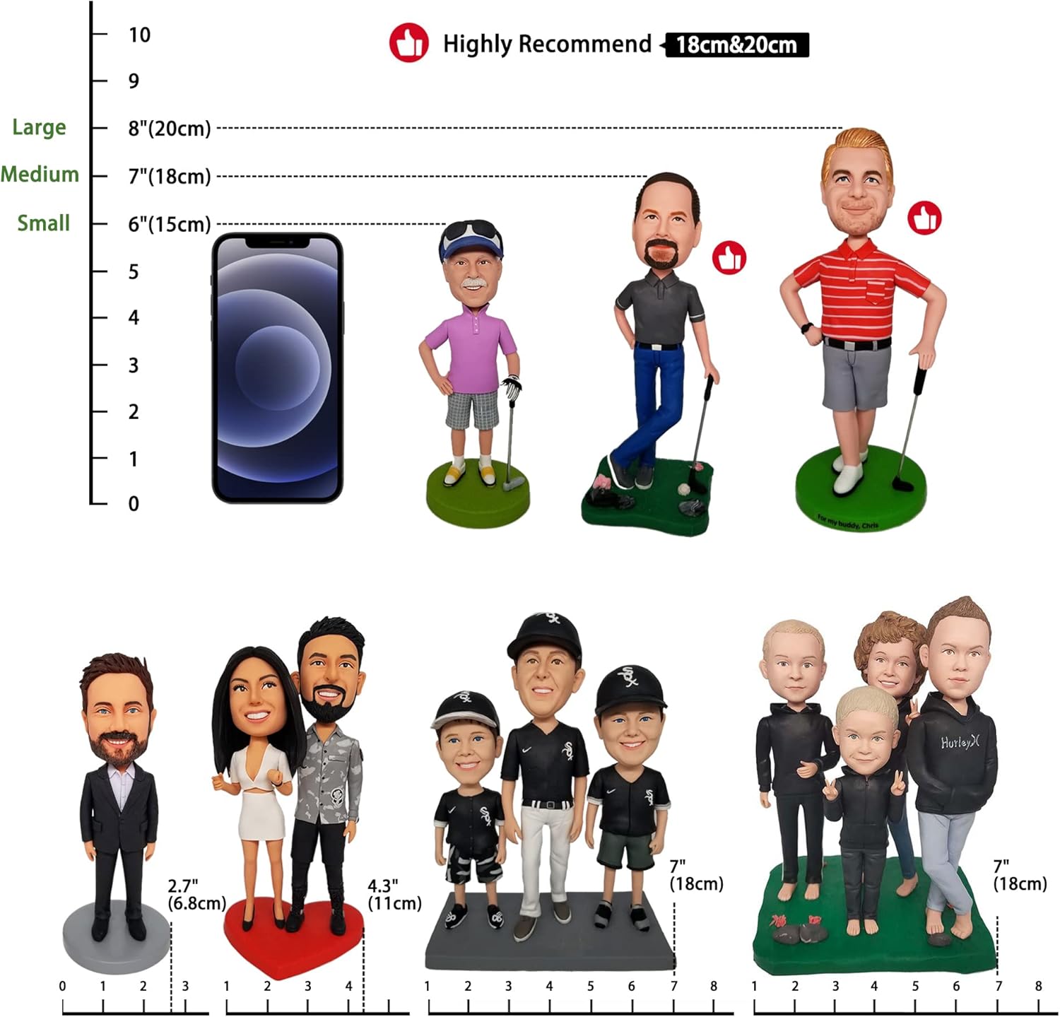 Figura de Bobbleheads personalizada, muñeca personalizada de jugador de baloncesto de toros, cabeza de bobble, figuras de cabeza de bobble,