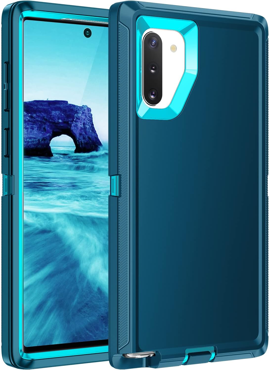 Funda para Galaxy Note 10, a prueba de golpes, protección de cuerpo completo de 3 capas sin protector de pantalla, funda rígida resistente de alto