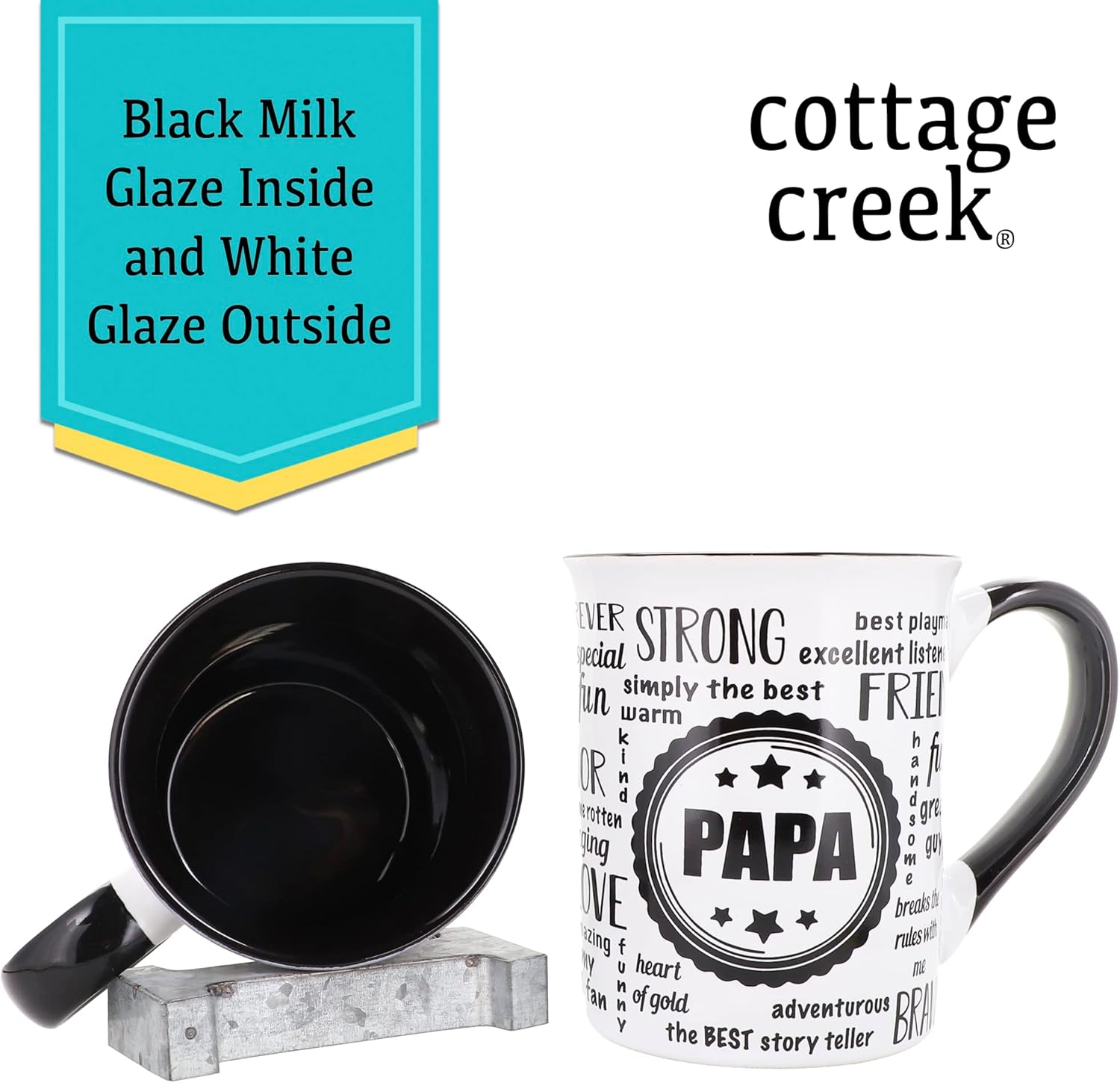 Cottage Creek Tazas de Nana Papa, regalos de Nana Papa, juego de tazas de 2 piezas para abuela y papá, anuncio de embarazo para abuelos, tazas de