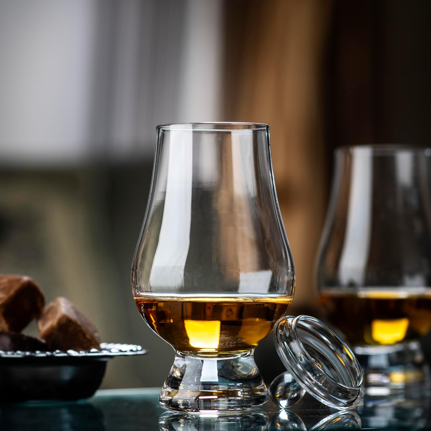 GLENCAIRN Vaso de whisky en cartón de regalo con tapas de degustación, juego de dos