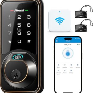Zowill DK07G – Cerradura inteligente WiFi, cerradura de puerta de huellas dactilares con aplicación y control de voz, cerradura de puerta Zowill DK07G – Cerradura inteligente WiFi, cerradura de puerta de huellas dactilares con aplicación y control de voz, cerradura de puerta