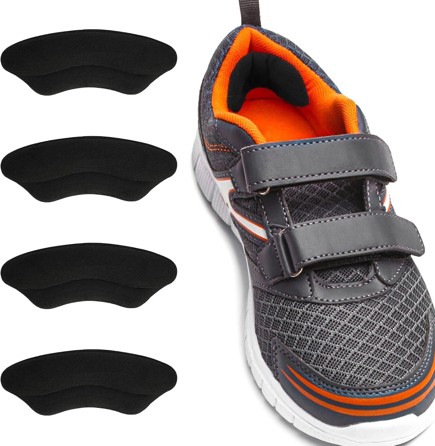 Agarre de talón autoadhesivo para niños, añade volumen a inserciones de zapatos demasiado grandes, evita que la piel se frote y se ampolla en el
