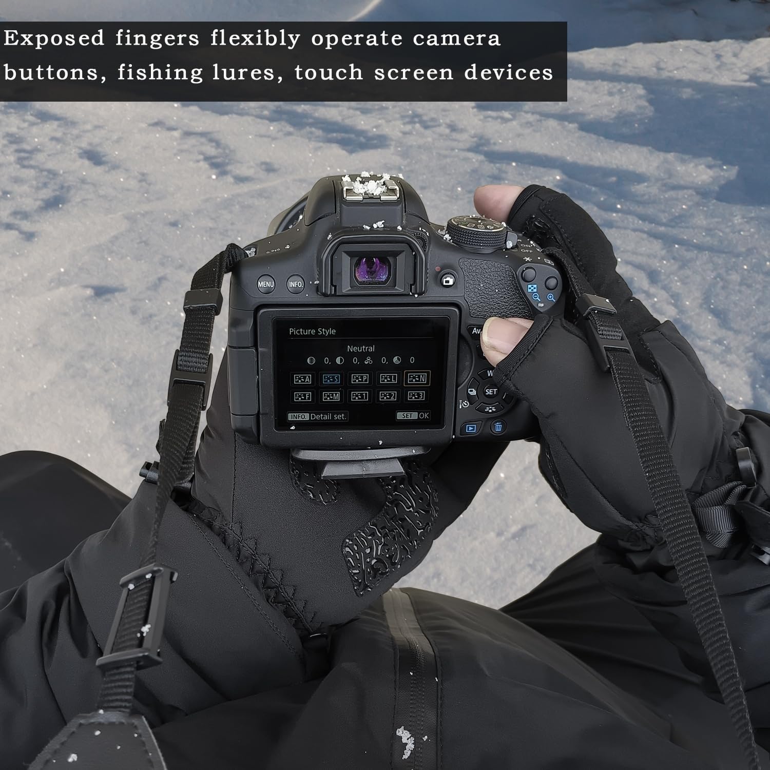 Drasry Guantes de pesca cálidos para hombres y mujeres para clima frío, aislados, repelentes al agua, ideales para pesca en hielo, pesca con mosca,