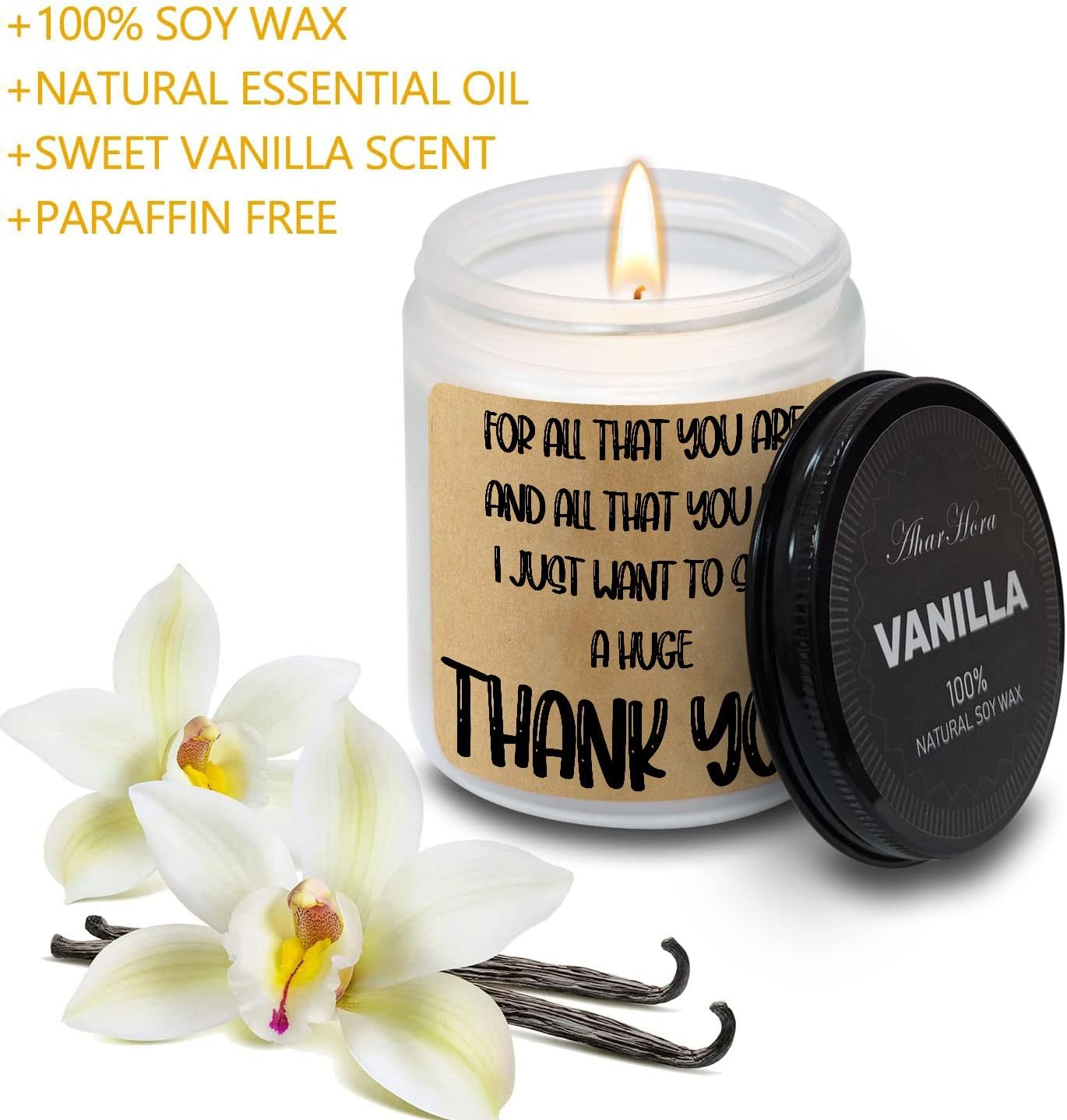 Velas perfumadas de vainilla para mamá, regalos de velas de agradecimiento para mujeres, regalo cálido para el día de Acción de Gracias, Día de la