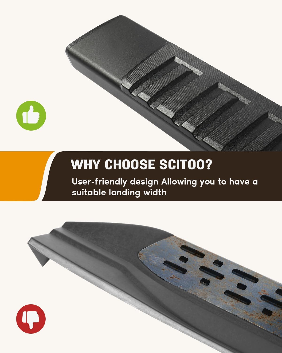 CCIYU Estribos compatibles con 2019-2023 para Ram 1500 Rocker Slider escalones laterales y barras Nerf negras de aleación de aluminio
