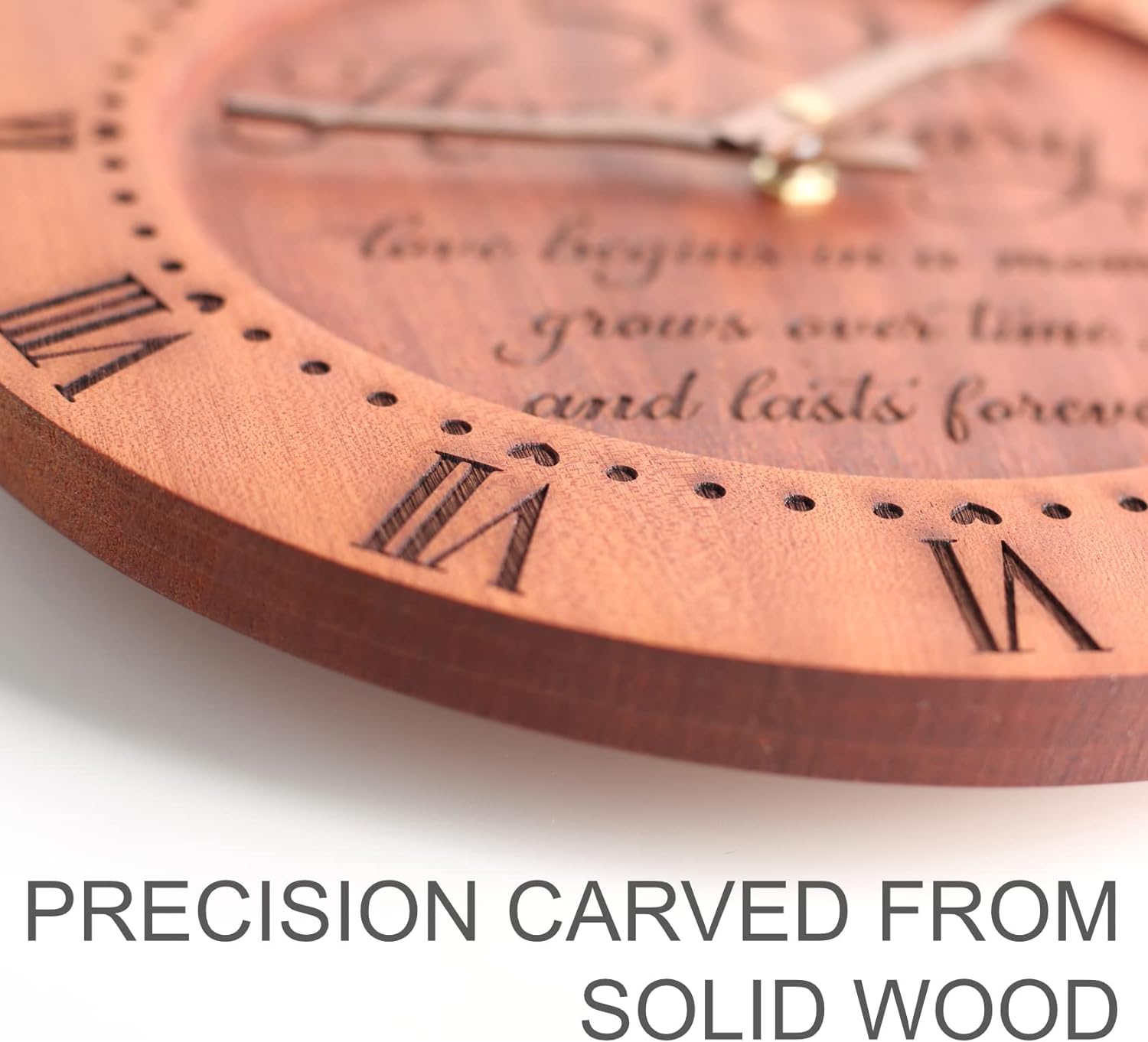 Reloj de aniversario personalizado, reloj familiar, reloj de madera grabado, regalo para el 25 aniversario de boda de los padres, decoraciones de