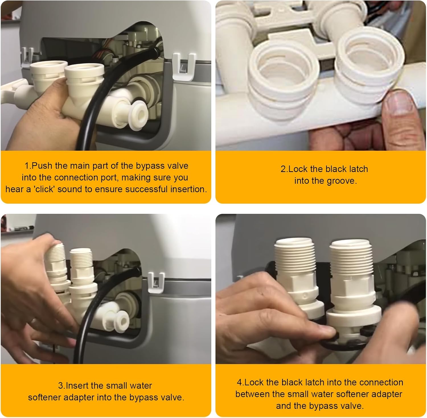 Kit adaptador de instalación de suavizante de agua 7280203 compatible con Kenmore, GE, Whirlpool, Morton, NorthStar, EcoWater, EcoPure etc