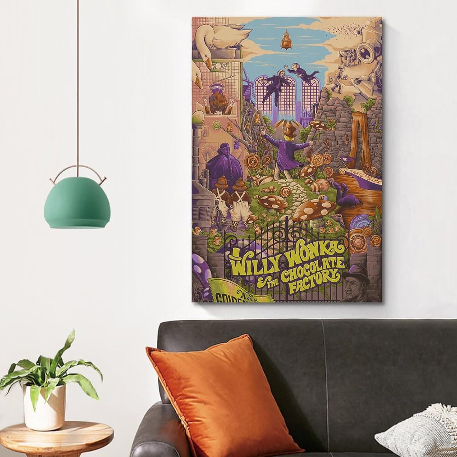 Willy Wonka And The Chocolate Factory – Póster impreso en lienzo para pared, pintura artística, cubierta de álbum, decoración de regalo, decoración