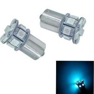 PA 2 bombillas LED 1156 SMD azul hielo para señal de giro, marcador lateral, parada, luz trasera PA 2 bombillas LED 1156 SMD azul hielo para señal de giro, marcador lateral, parada, luz trasera