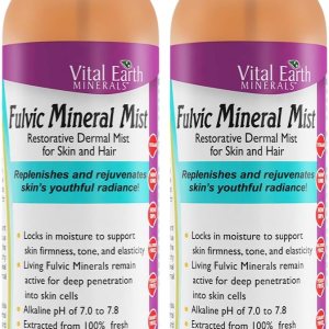 Vital Earth Minerals Fulvic – Bruma facial mineral para el cuidado de la piel y el cabello, espray facial hidratante, renovación celular y Vital Earth Minerals Fulvic – Bruma facial mineral para el cuidado de la piel y el cabello, espray facial hidratante, renovación celular y